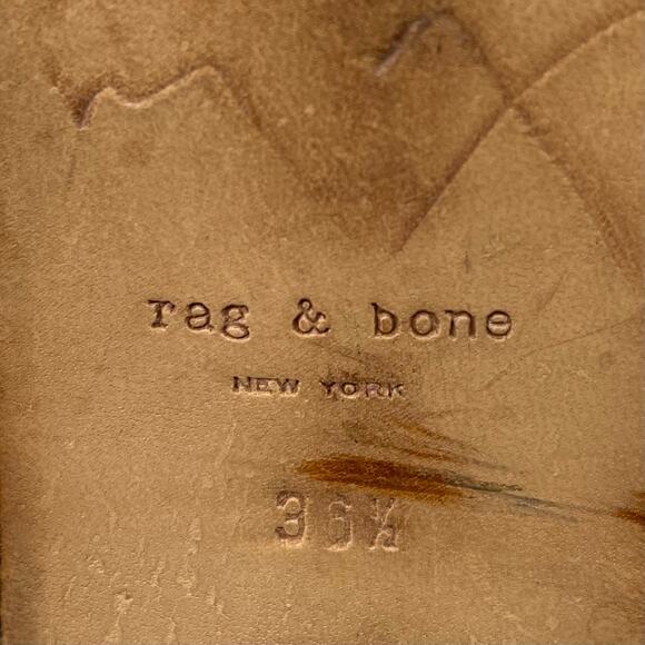 Rag & Bone Wyatt Open-Toe Leather Bootie - Black - 36.5 - Picture 11 of 11